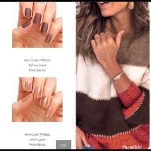 Solid nail color strips